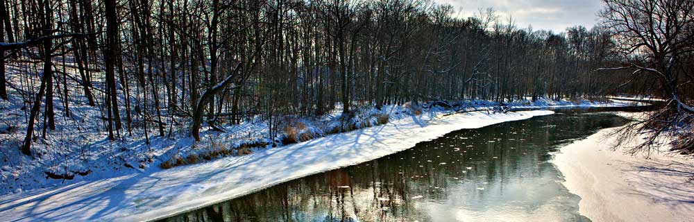 Snow on River